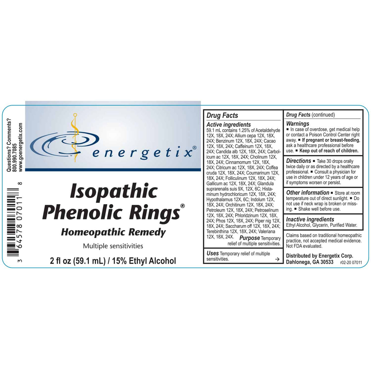 Isopathic Phenolic Rings